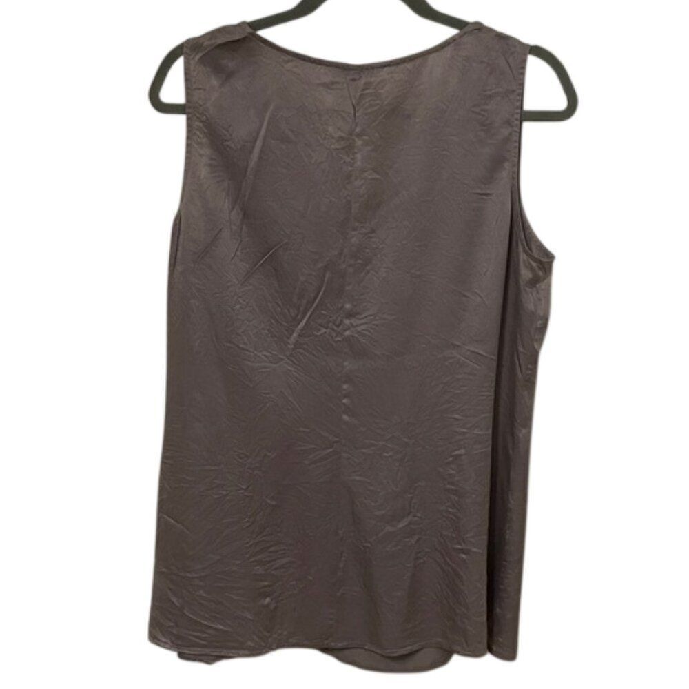 CABi Grey Silk Sleeveless Tank Top Blouse Womens Size Large - Picture 5 of 11